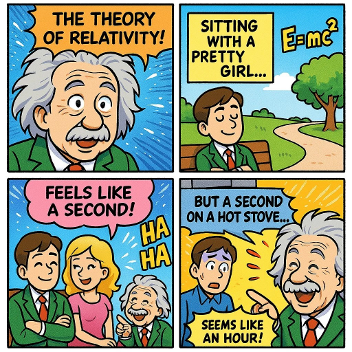 Preview of Four-Panel Comic (Theory of Relativity) Preview of Four-Panel Comic (Theory of Relativity)